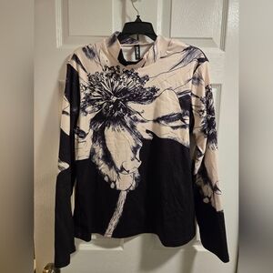 Womens STYLEWE Black and Cream Elegant Top